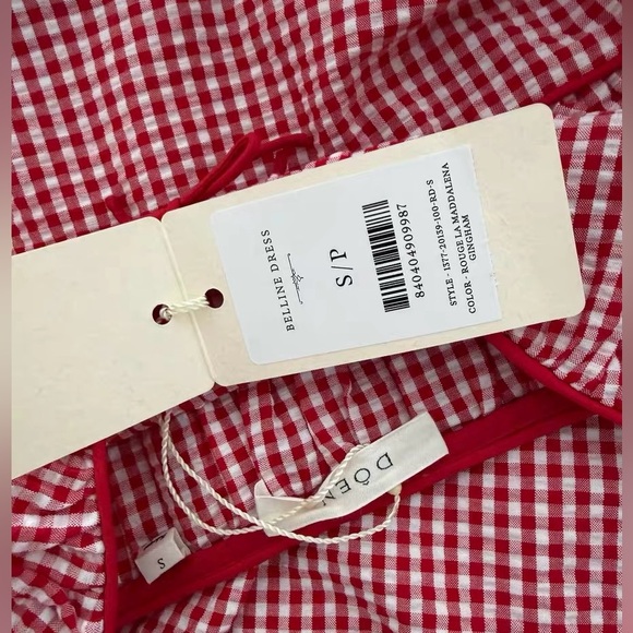 Doen Belline Sun Dress in Red Gingham - Picture 8 of 9